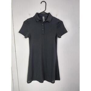 Outdoor Voices Dress Womens XXS Tennis Polo Preppy Mini Short Sleeve Black